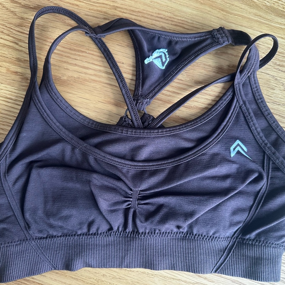 Oner Active Effortless Layered Bra: Plum Brown M
